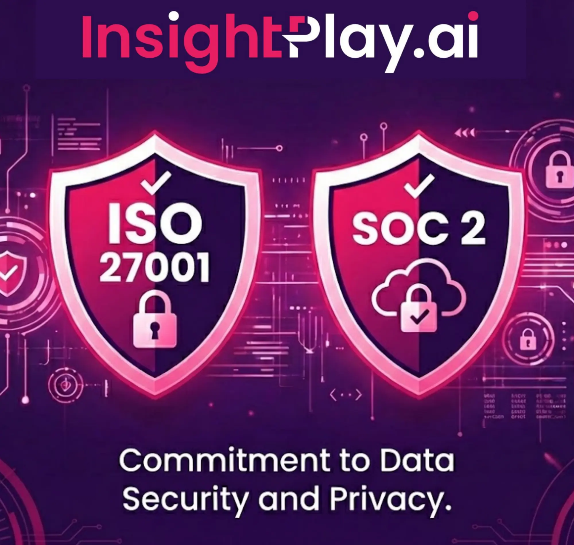 InsightPlay secures ISO 27001 & SOC 2 Compliance
